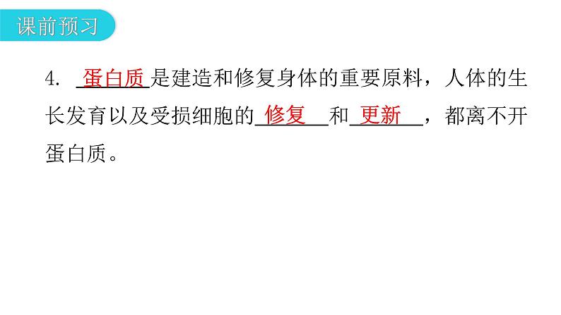 人教版七年级生物下册第二章第一节食物中的营养物质课件第6页