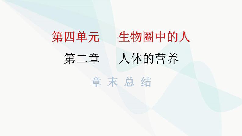 人教版七年级生物下册第二章第二章章末总结课件01