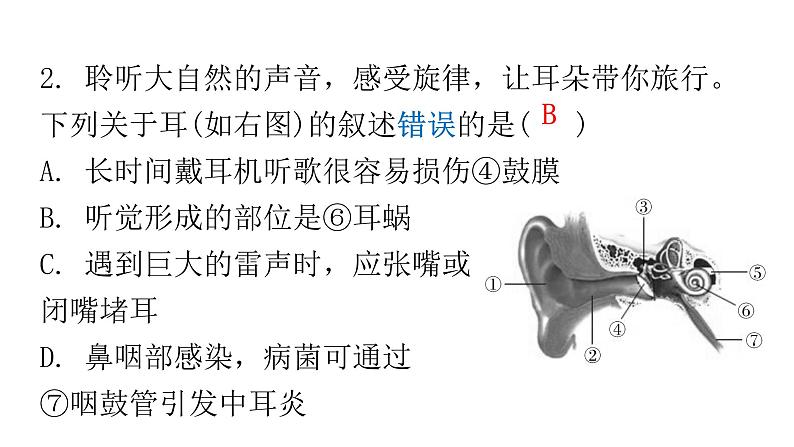 人教版七年级生物下册第六、第七章章末总结课件08