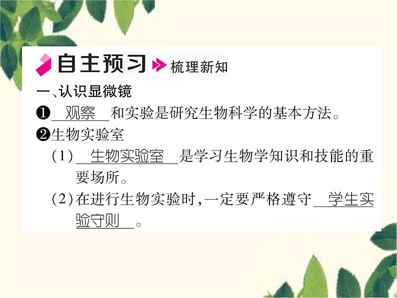 冀少版生物七年级上册 1.1 走进生物实验室课件第2页