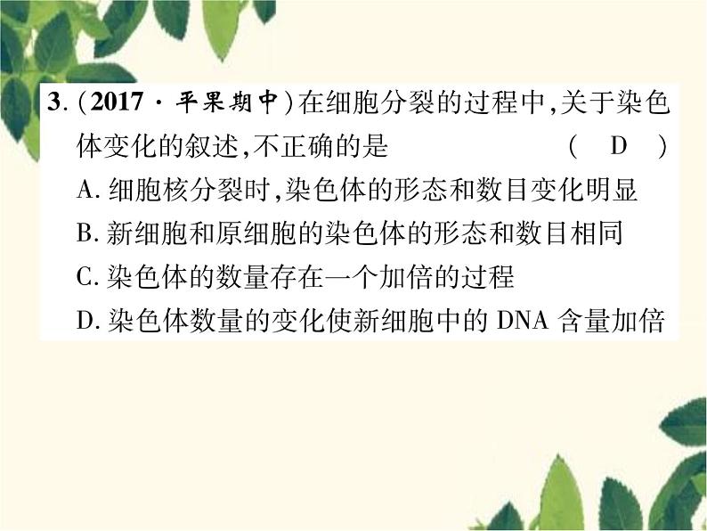 冀少版生物七年级上册 2.1.4 细胞的分裂与生长课件06