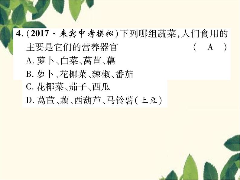 冀少版生物七年级上册 2.3 多细胞生物体课件第7页