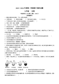 江苏省扬州市仪征市2023-2024学年七年级上学期期中生物试卷