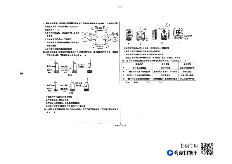 山东省德州市庆云县2023-2024学年七年级上学期期中考试生物试题03