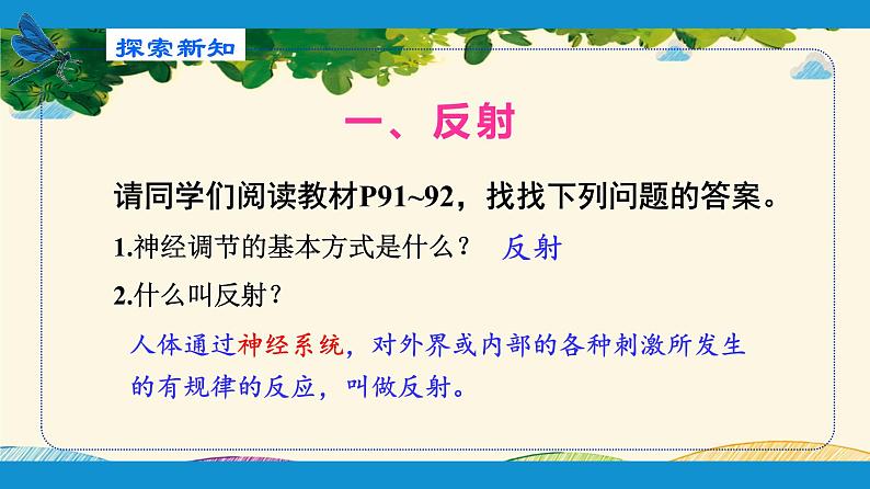 人教版生物七年级下册 第六章  人体生命活 动的调节   第三节  神经调节的基本方式（案例一）-课件第3页