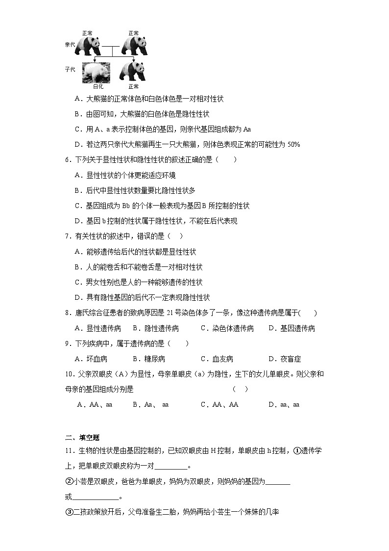 【核心素养】人教版八年级下册7.2.3《基因显性和隐性》课件＋课时练习＋教案（含教学反思）02