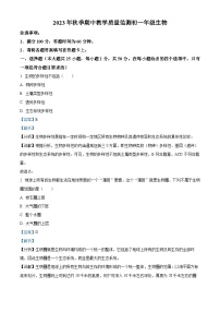 福建省晋江市安海片区2023-2024学年七年级上学期期中生物试题（解析版）