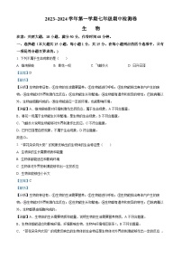 山西省长治市屯留区2023-2024学年七年级上学期期中生物试题（解析版）