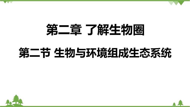 人教版生物七年级上册  生物与环境组成生态系统课件01