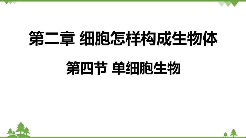 人教版生物七年级上册  单细胞生物课件01