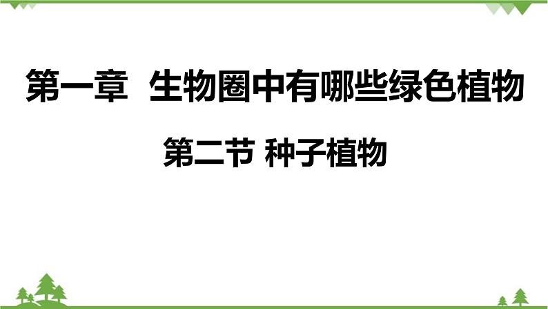 人教版生物七年级上册  种子植物课件第1页