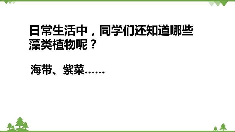 人教版生物七年级上册  藻类、苔藓和蕨类植物课件第4页