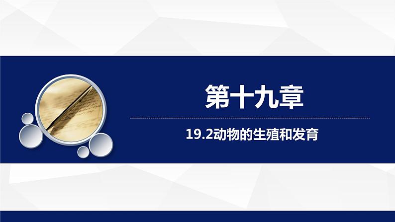 北师大版八年级生物上册 19.2动物的生殖和发育（第一课时）教学课件第1页