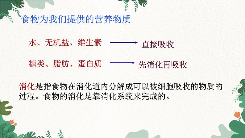 人教版生物七年级下册 第二章第二节消化和吸收课件02