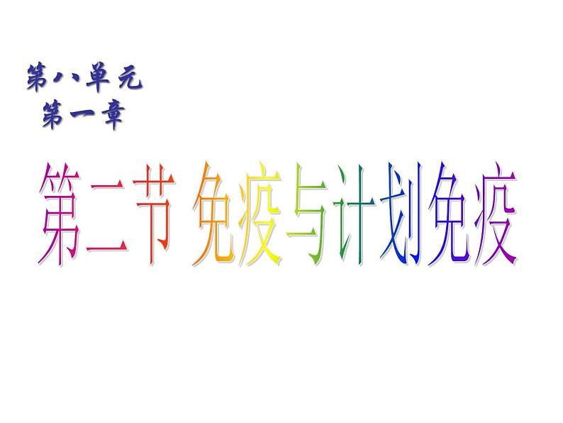 人教版生物八年级下册 第二节 免疫与计划免疫 (2) 课件第1页