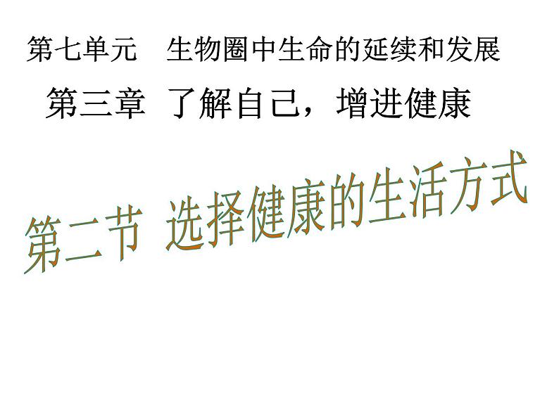 人教版生物八年级下册 第二节 选择健康的生活方式 (2) 课件01