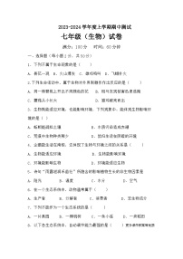 内蒙古通辽市科尔沁左翼中旗部分校2023-2024学年七年级上学期期中考试生物试题