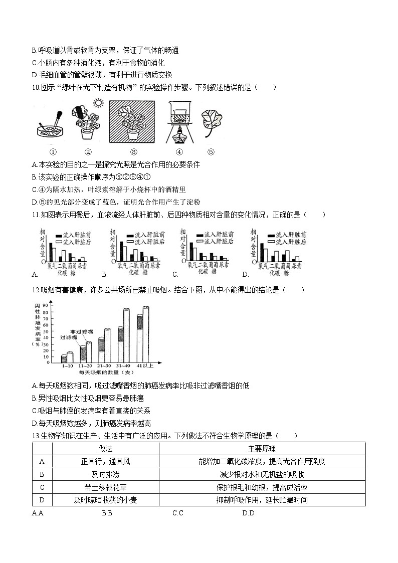 山东省菏泽市牡丹区2023-2024学年九年级上学期期中生物试题03