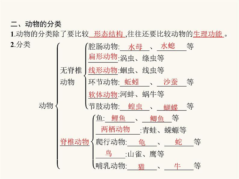 人教版八年级生物上册第6单元生物的多样性及其保护第1章第1节尝试对生物进行分类课件第3页