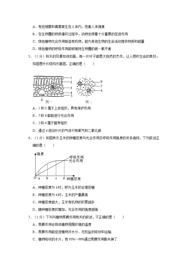 2023-2024学年山东省菏泽市鲁西新区九年级（上）期中生物试卷02