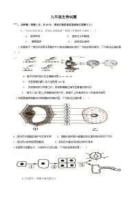 山东省菏泽市巨野县2023-2024学年九年级上学期期中考试生物试题