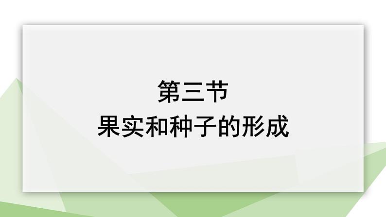 1.3 果实和种子的形成 课件 2023-2024学年初中生物济南版八年级上册01