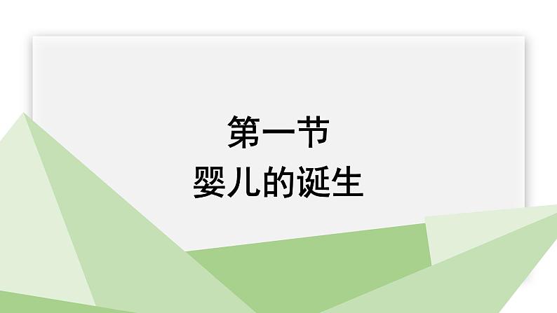 3.1 婴儿的诞生 课件 2023-2024学年初中生物济南版八年级上册01