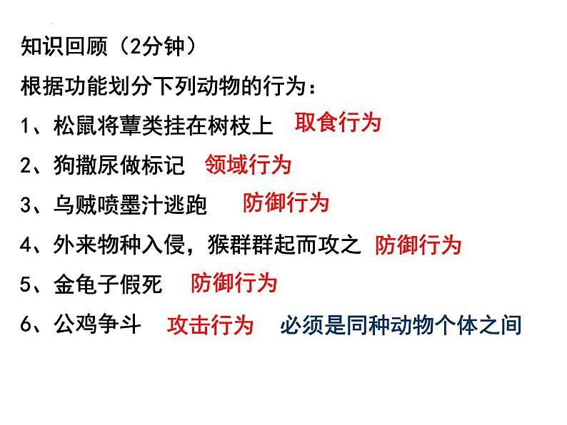 2023-2024学年八年级生物（北师大版）上册同步备课优质课件 16.2.2 动物行为的主要类型第1页