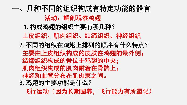 2023-2024学年七年级生物（北师大版）上册备课无忧 2.4.2 生物体的器官、系统（课件）02