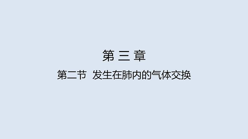 部编版七年级生物下册 第四单元 第三章 第二节 发生在肺内的气体交换（课件）第1页