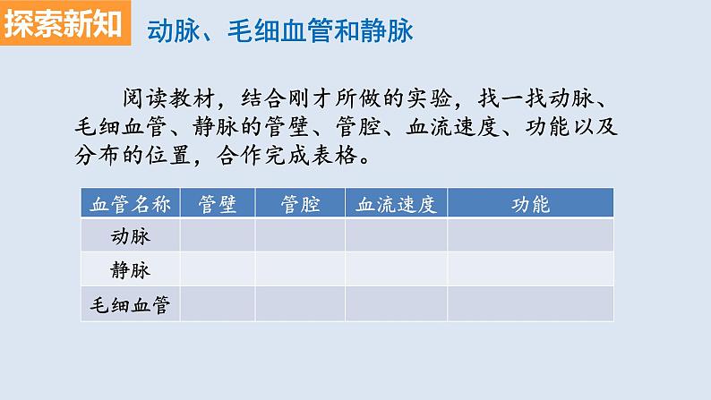 部编版七年级生物下册 第四单元 第四章 第二节 血流的管道——血管（课件）第8页