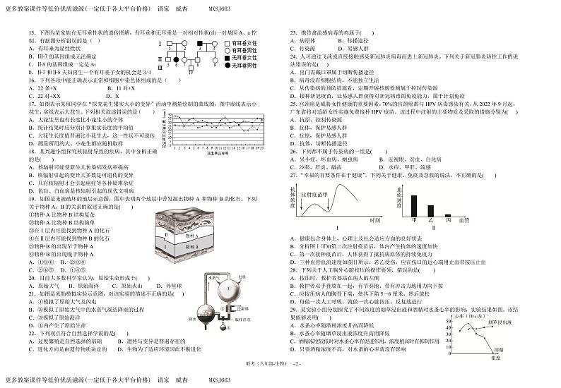 广东省东莞市五校联考2022-2023学年八年级下学期期中考试生物试题02