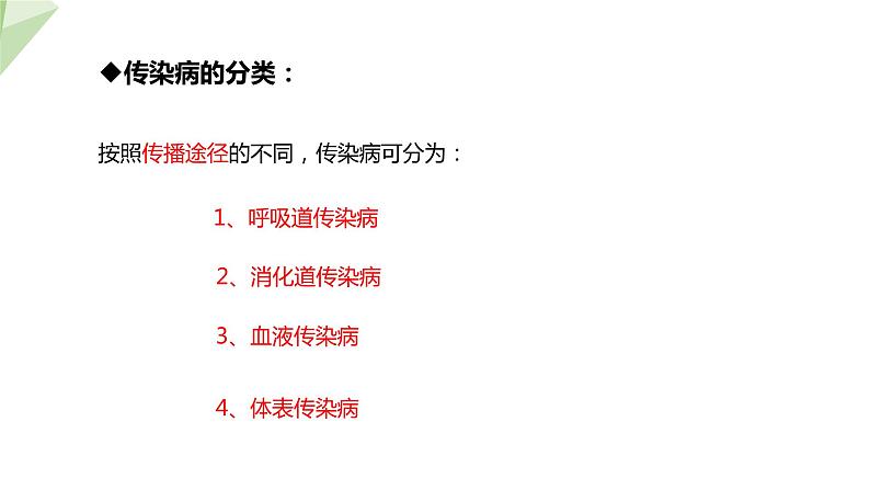 3.6.2 传染病及其预防 课件2023-2024学年初中生物济南版七年级下册07