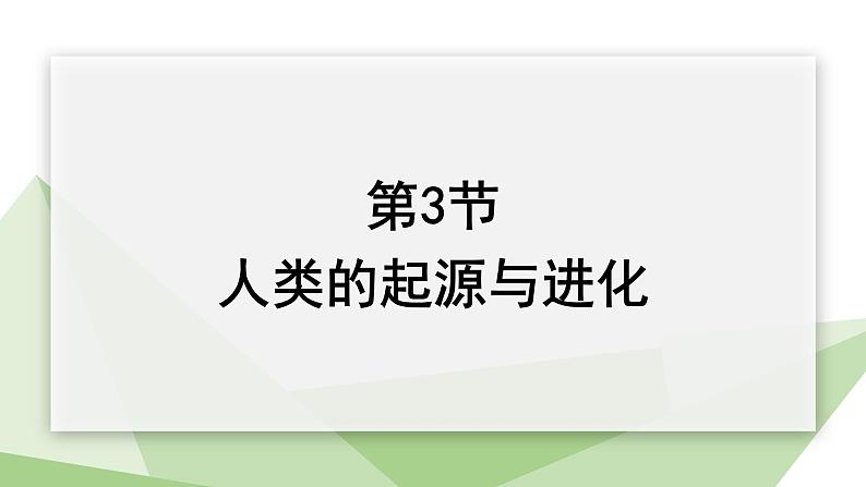 21.3 人类的起源与进化 课件 2023-2024学年初中生物北师版八年级下册01