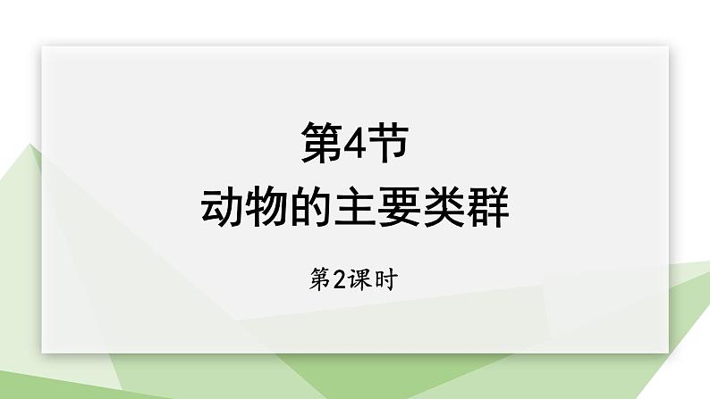 22.4 动物的主要类群 第2课时 课件 2023-2024学年初中生物北师版八年级下册01