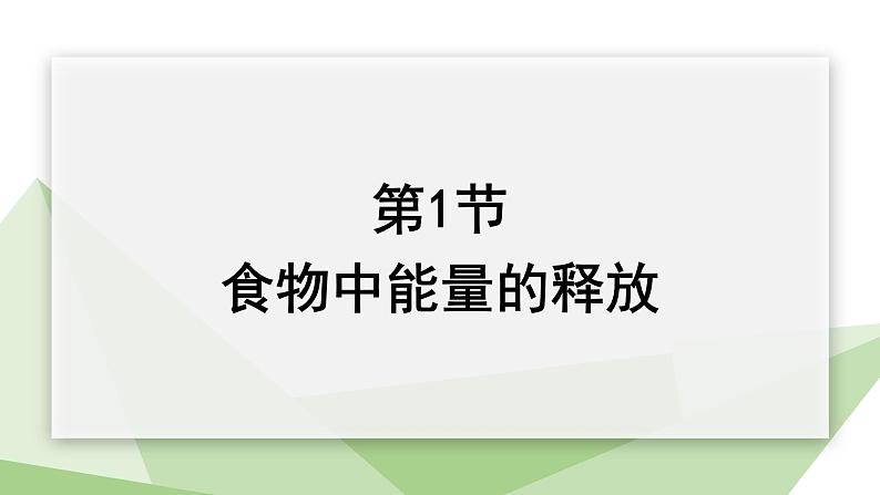 北师大版七年级生物下册课件 10.1 食物中能量的释放 课件01