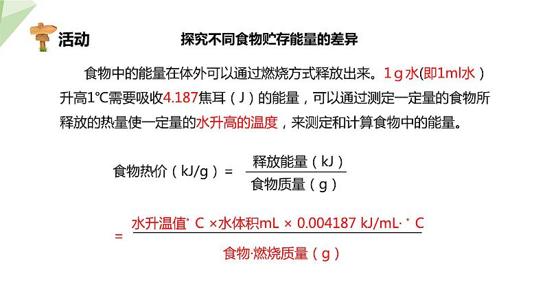 北师大版七年级生物下册课件 10.1 食物中能量的释放 课件06