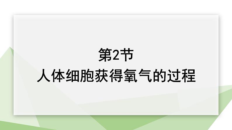 北师大版七年级生物下册课件 10.2 人体细胞获得氧气的过程 课件第1页