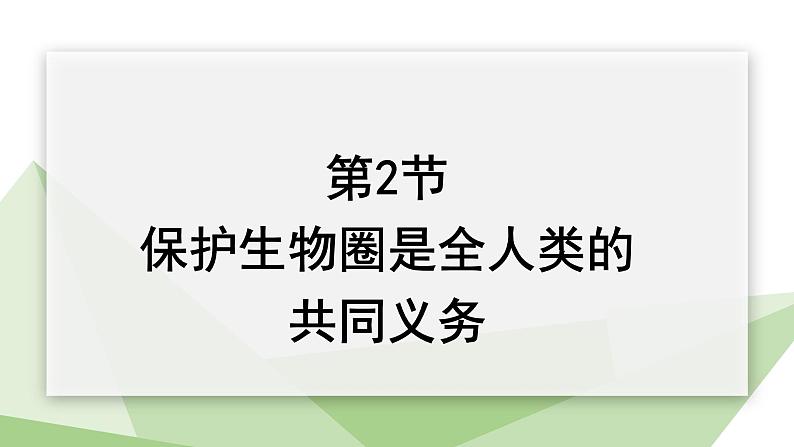 北师大版七年级生物下册课件 14.2 保护生物圈是全人类的共同义务 课件第1页