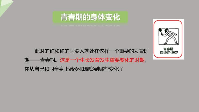 4.1.3 青春期 课件2023-2024学年初中生物人教版七年级下册05