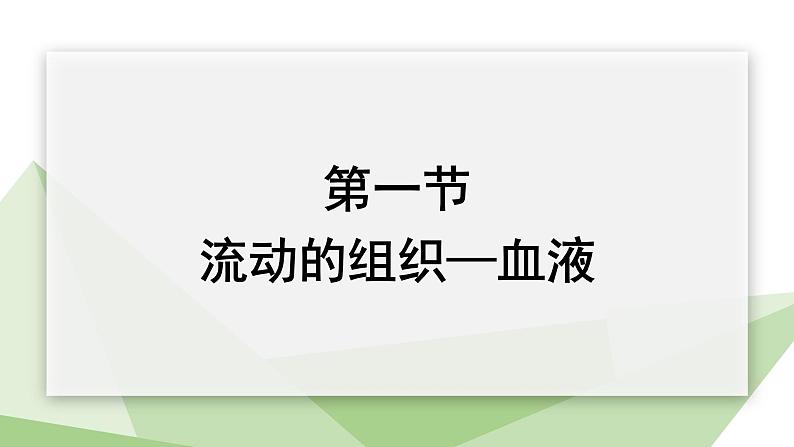 4.4.1 流动的组织——血液 课件2023-2024学年初中生物人教版七年级下册01