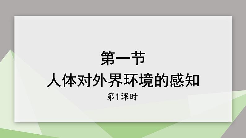 4.6.1 人体对外界环境的感知 第1课时 课件2023-2024学年初中生物人教版七年级下册第1页