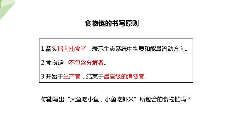 7.2.2 食物链和食物网 课件初中生物冀少版八年级下册06