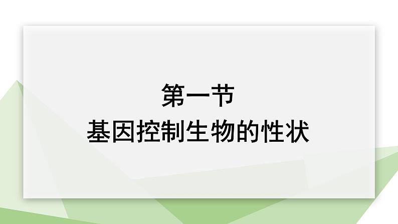 7.2.1 基因控制生物的性状 课件  初中生物人教版八年级下册01