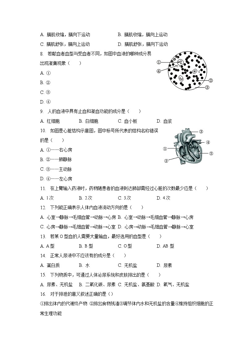 湖南省益阳市安化县2022-2023学年七年级下学期期末生物试卷第2页