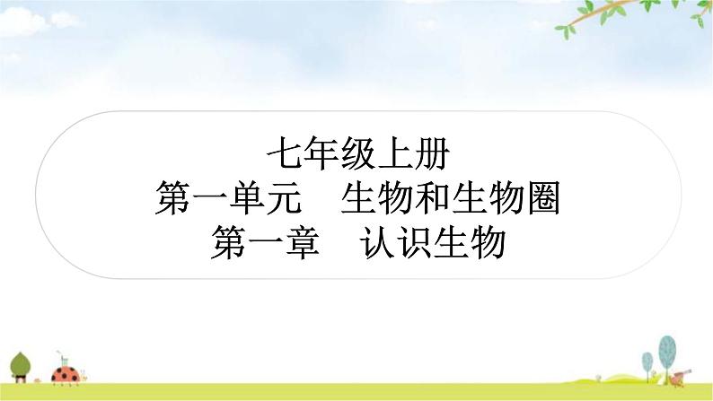 中考生物复习七年级上册第一单元生物和生物圈第一章认识生物课件01