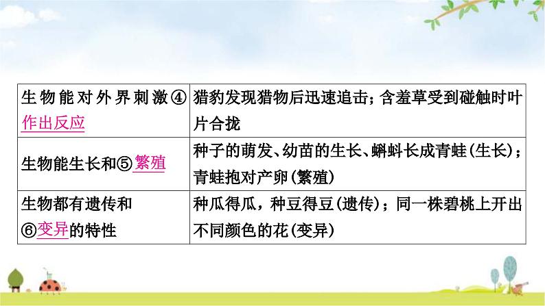 中考生物复习七年级上册第一单元生物和生物圈第一章认识生物课件03