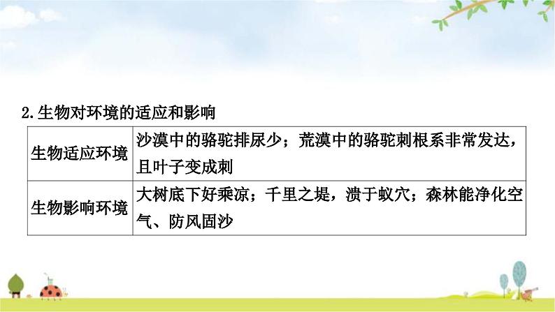 中考生物复习七年级上册第一单元生物和生物圈第二章了解生物圈课件05