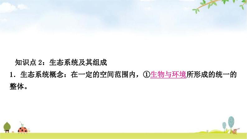 中考生物复习七年级上册第一单元生物和生物圈第二章了解生物圈课件06