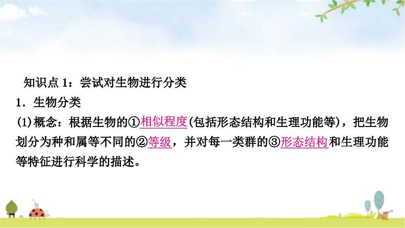 中考生物复习八年级上册第六单元生物的多样性及其保护教学课件02